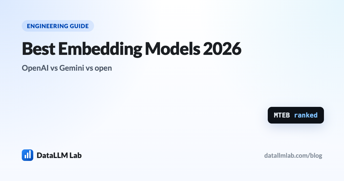 Embedding models compared — OpenAI, Gemini and open models by dimensions, price and MTEB