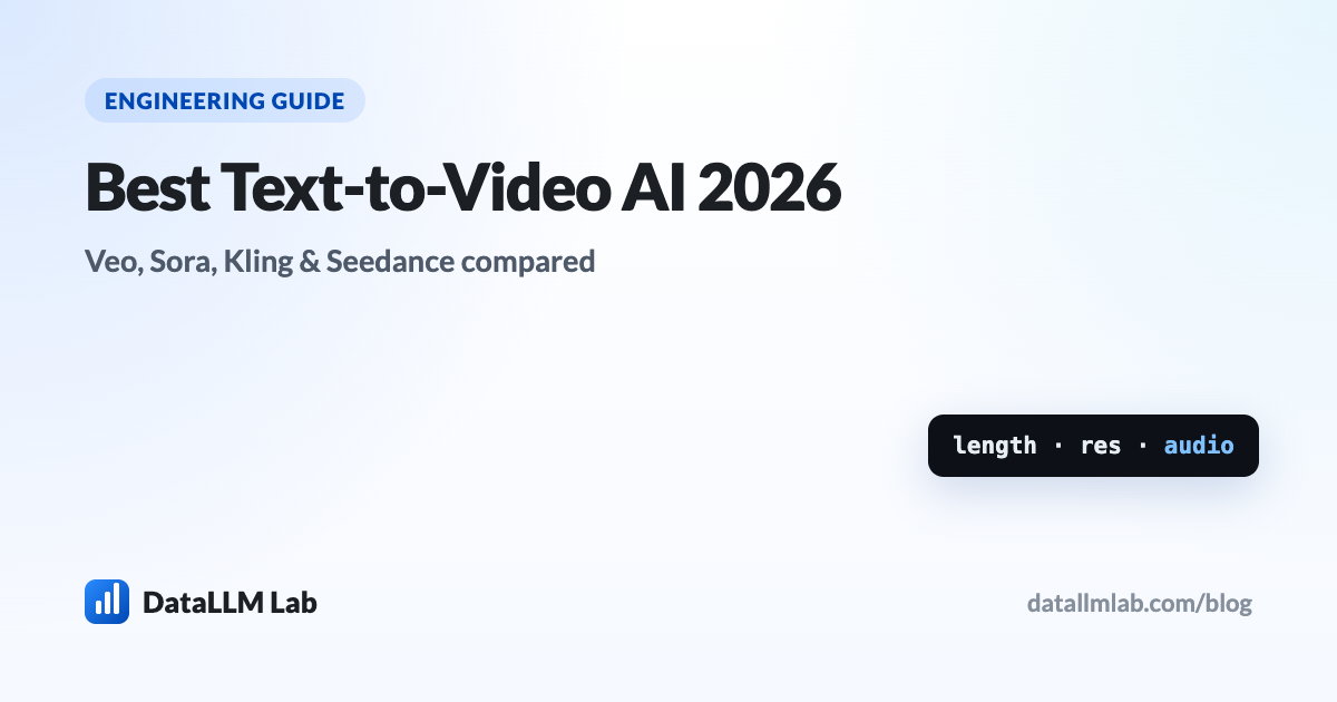 Best text-to-video AI 2026 — Veo, Sora, Kling and Seedance compared on length, resolution, audio and price