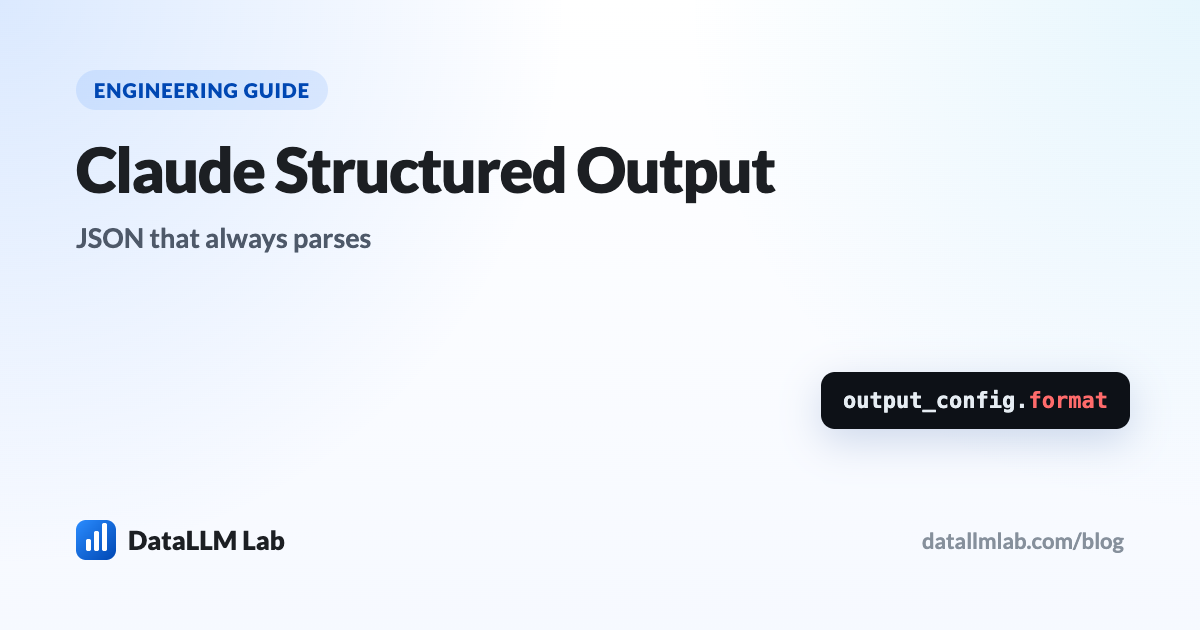 Claude structured output — guaranteed-valid JSON via output_config.format and messages.parse