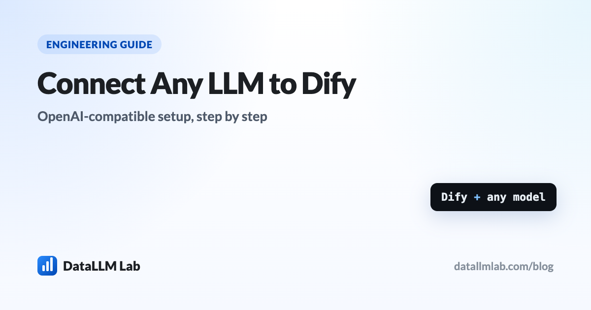 Connect any OpenAI-compatible LLM to Dify — base URL plus API key setup and troubleshooting