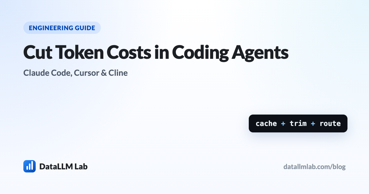 Token-saving techniques for coding agents ranked by impact — caching, context trimming, cheaper models, gateway routing