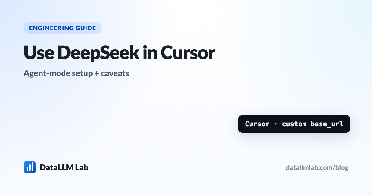 Adding DeepSeek to Cursor through custom OpenAI-compatible model settings