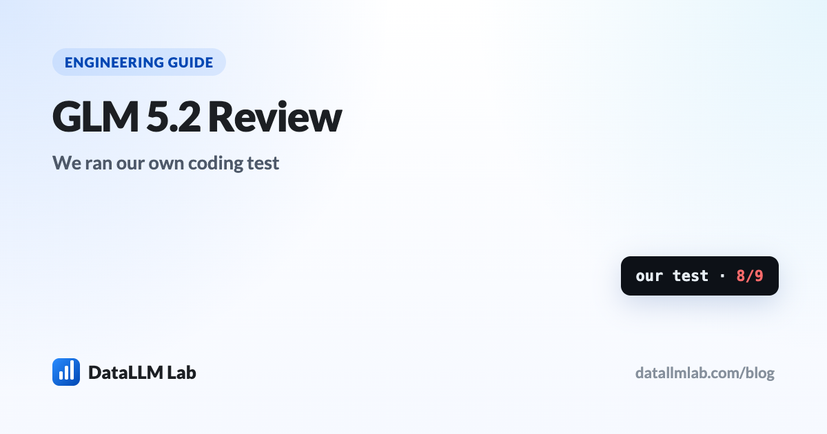GLM 5.2 review — Z.ai open-weights model tested on our executed coding benchmark