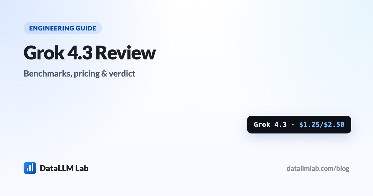 Grok 4.3 review — xAI's 1M-context reasoning model, benchmarks and pricing at a glance