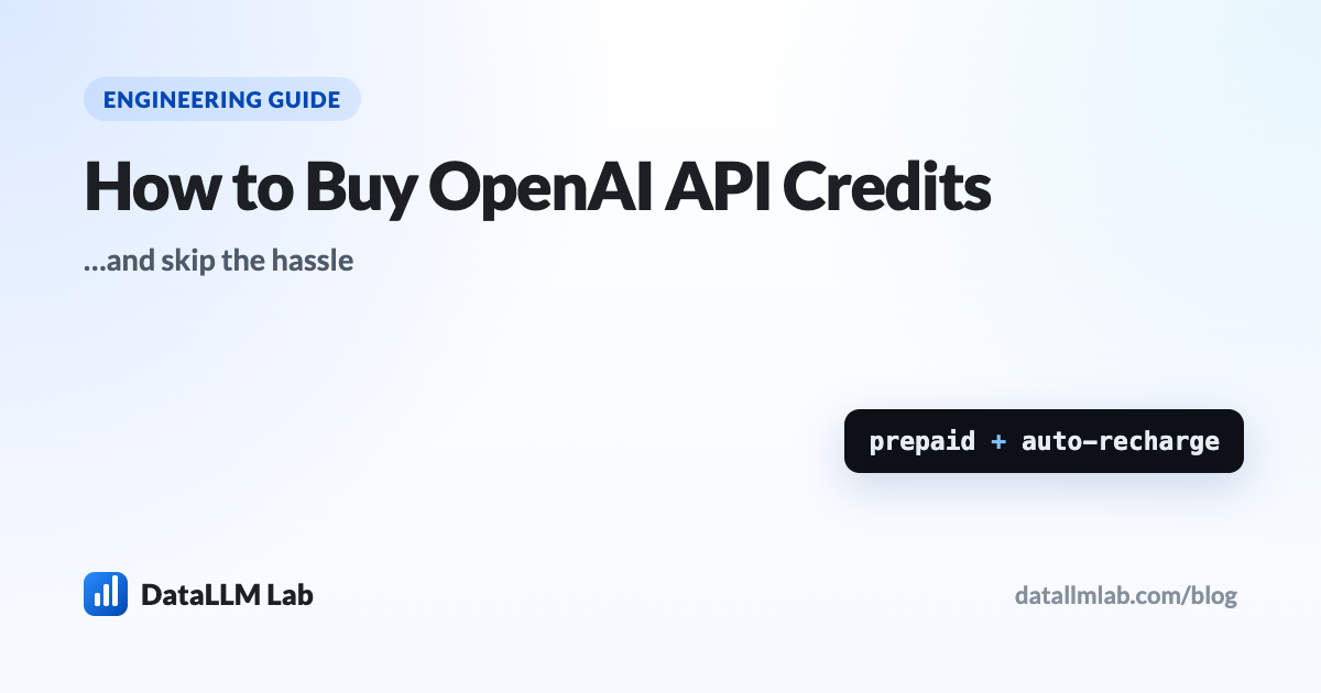 Buying OpenAI API credits step by step versus one gateway balance across providers