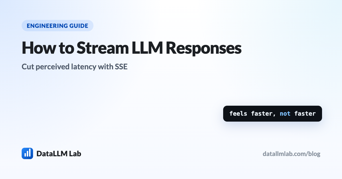 Diagram comparing buffered and streamed LLM token delivery over time