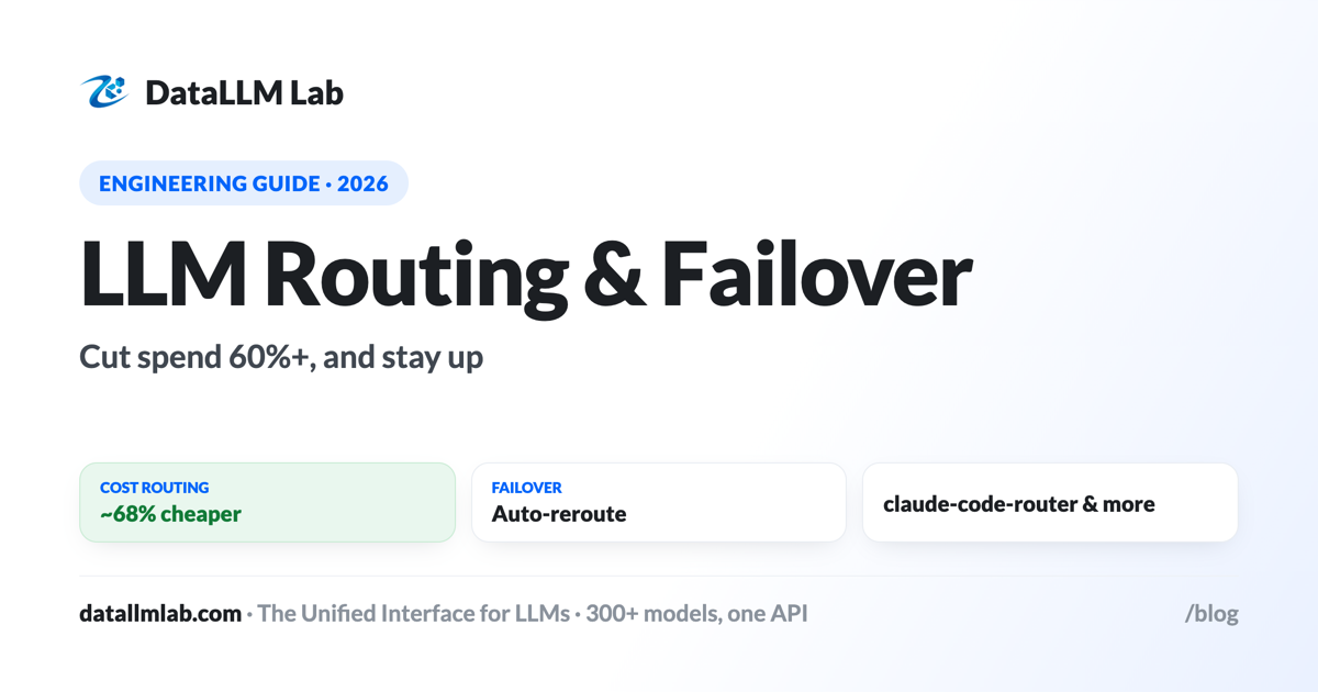 LLM routing and failover guide — cost routing, quality routing, and failover
