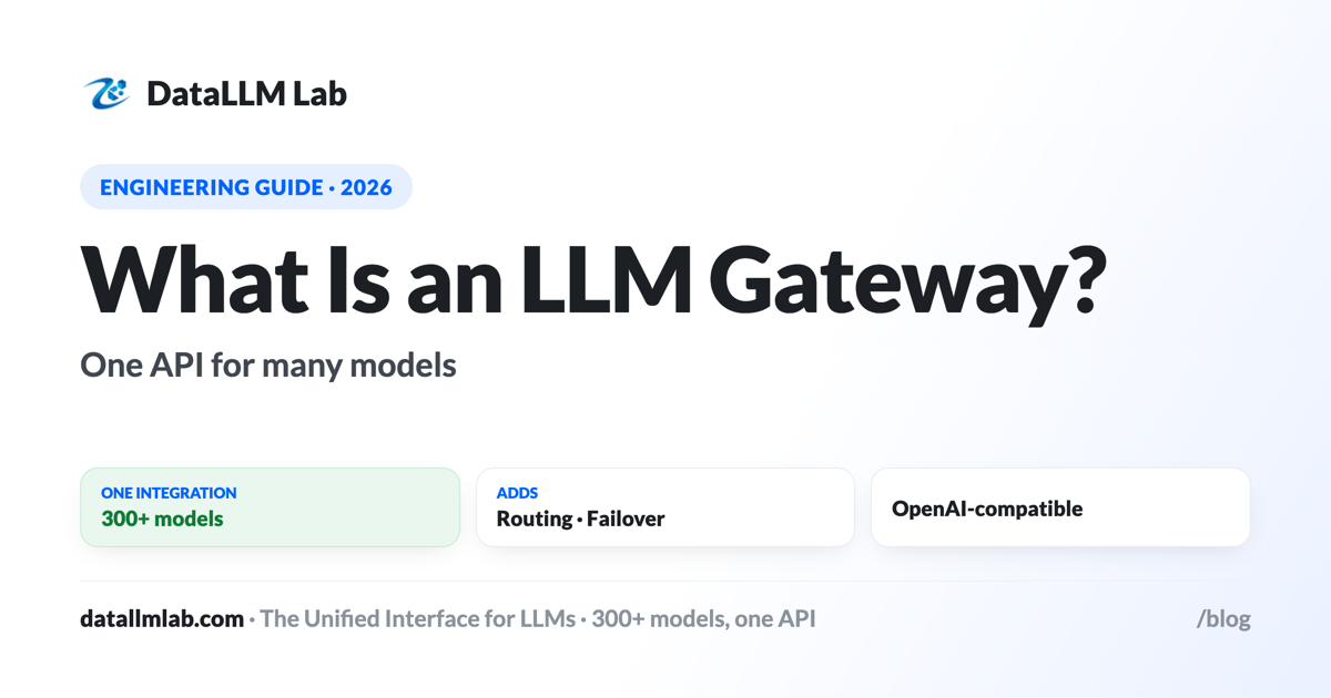 What is an LLM gateway — one API in front of many providers, with routing and failover